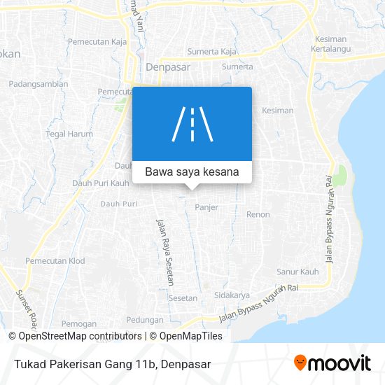 Peta Tukad Pakerisan Gang 11b