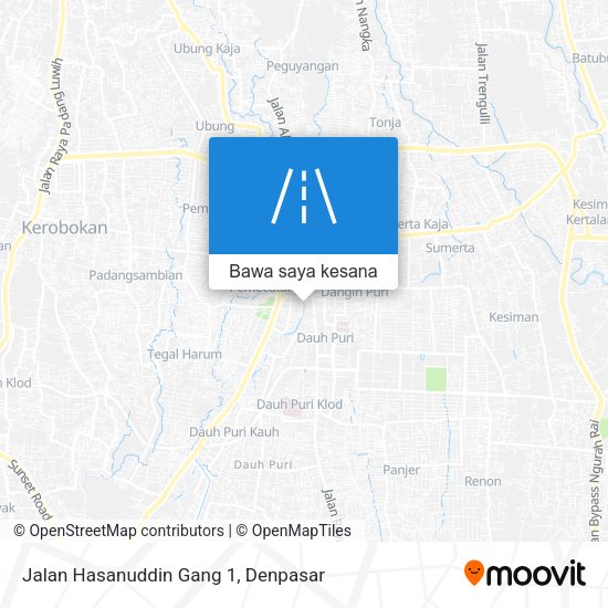 Peta Jalan Hasanuddin Gang 1