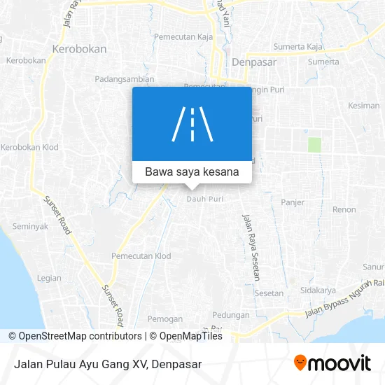 Peta Jalan Pulau Ayu Gang XV