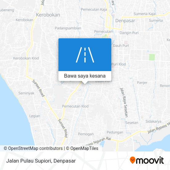 Peta Jalan Pulau Supiori