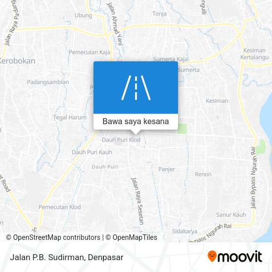 Peta Jalan P.B. Sudirman