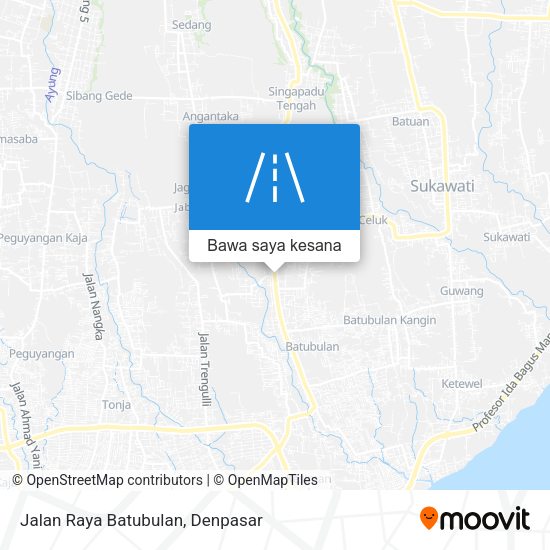 Peta Jalan Raya Batubulan