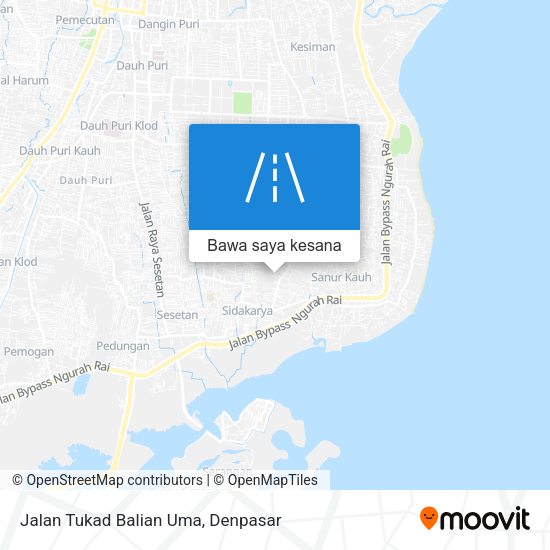 Peta Jalan Tukad Balian Uma