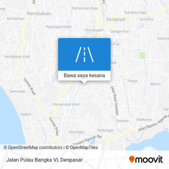 Peta Jalan Pulau Bangka VI