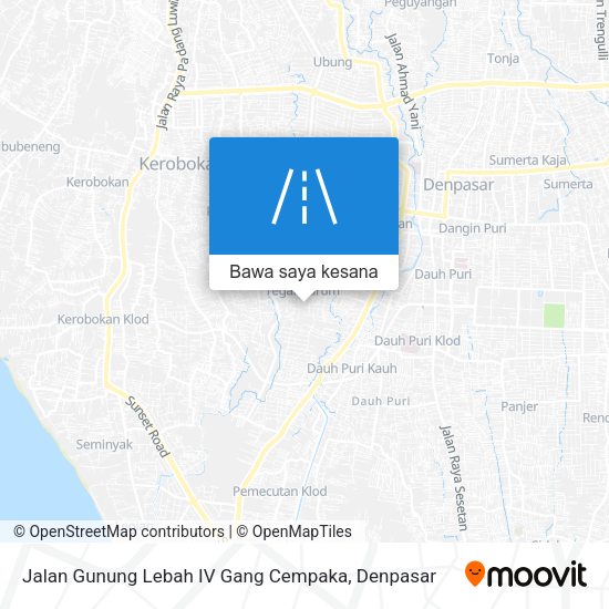 Peta Jalan Gunung Lebah IV Gang Cempaka