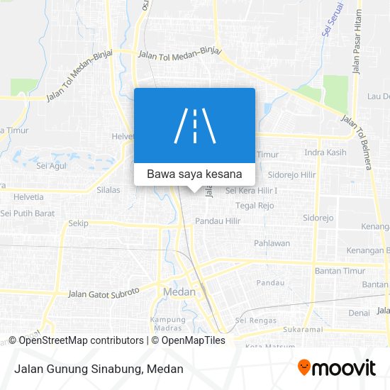 Peta Jalan Gunung Sinabung