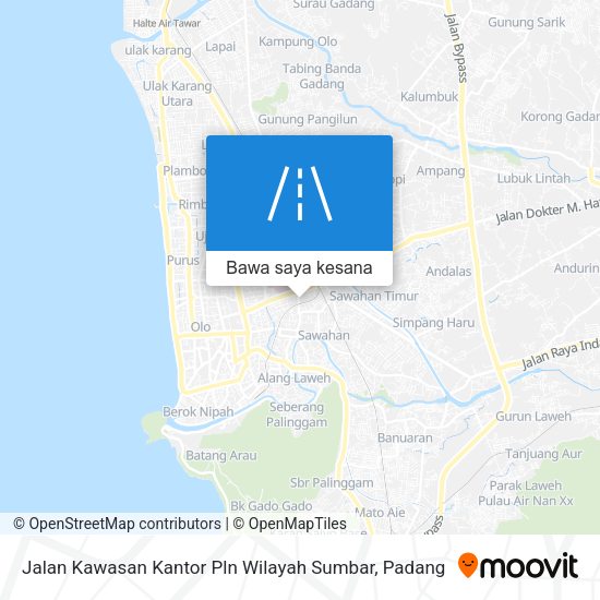 Peta Jalan Kawasan Kantor Pln Wilayah Sumbar
