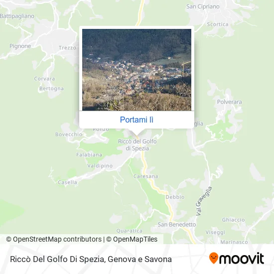 Mappa Riccò Del Golfo Di Spezia
