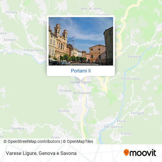 Mappa Varese Ligure