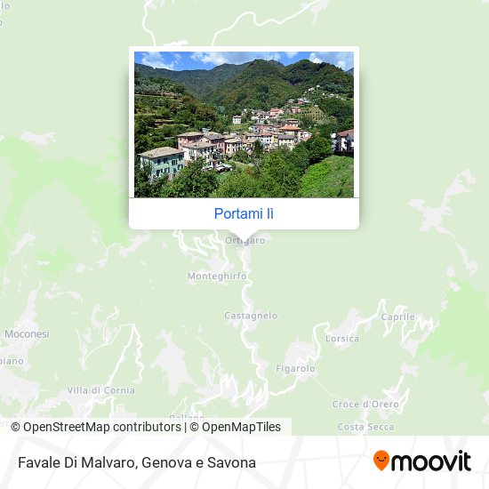 Mappa Favale Di Malvaro