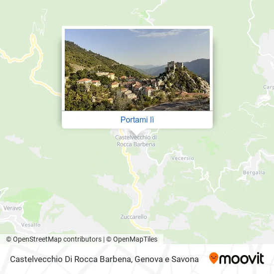 Mappa Castelvecchio Di Rocca Barbena