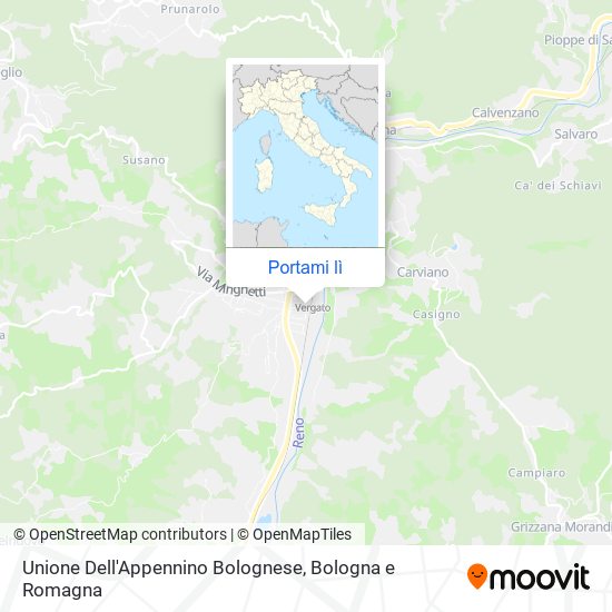 Mappa Unione Dell'Appennino Bolognese