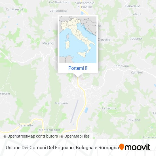 Mappa Unione Dei Comuni Del Frignano