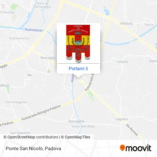 Mappa Ponte San Nicolò