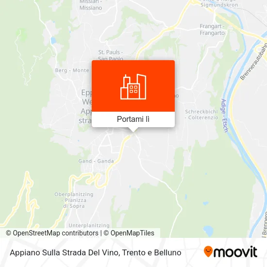 Mappa Appiano Sulla Strada Del Vino