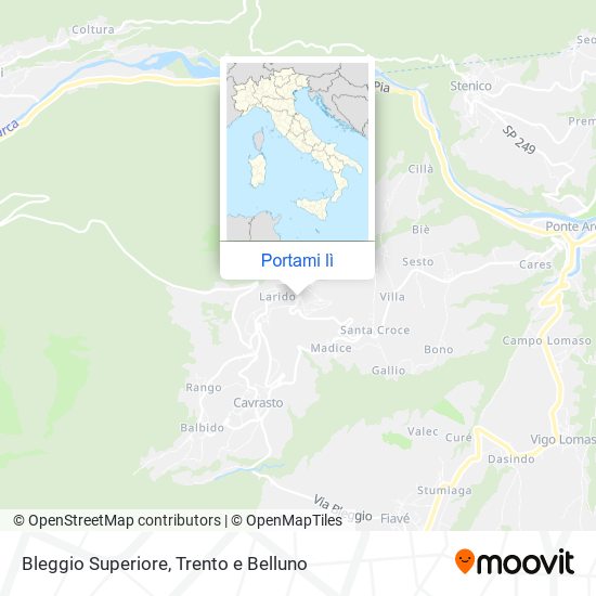 Mappa Bleggio Superiore