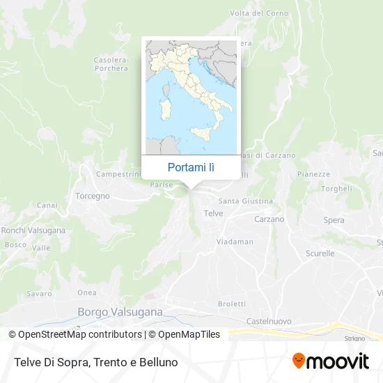 Mappa Telve Di Sopra