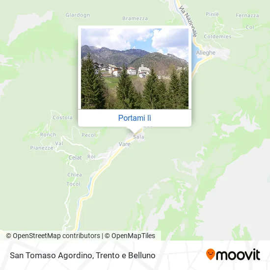 Mappa San Tomaso Agordino
