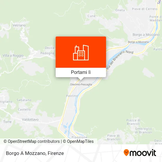 Mappa Borgo A Mozzano