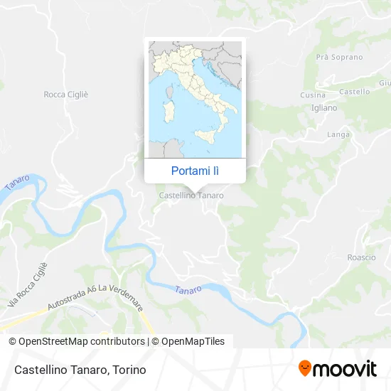Mappa Castellino Tanaro
