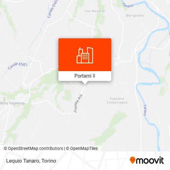 Mappa Lequio Tanaro