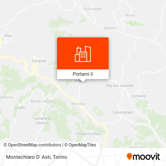Mappa Montechiaro D' Asti