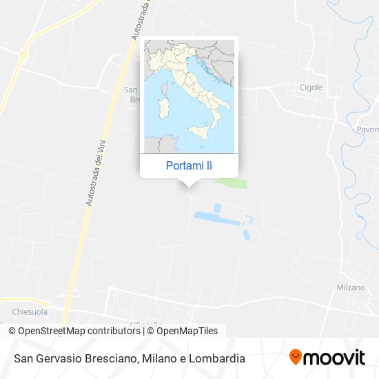 Mappa San Gervasio Bresciano