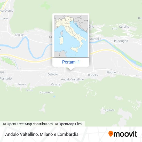 Mappa Andalo Valtellino