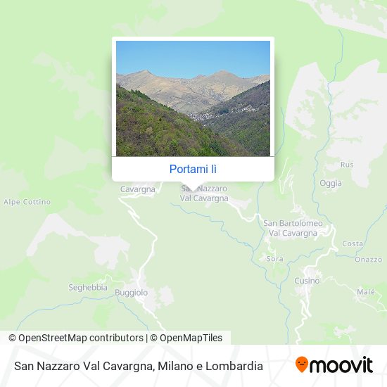 Mappa San Nazzaro Val Cavargna