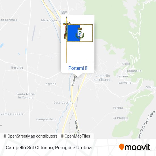 Mappa Campello Sul Clitunno
