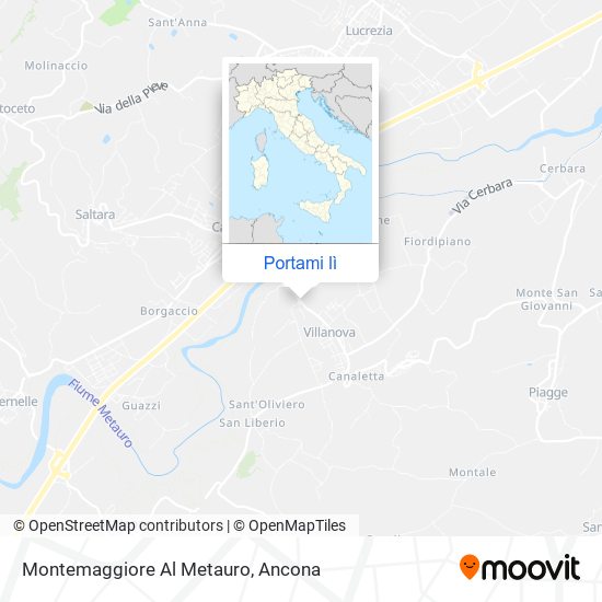 Mappa Montemaggiore Al Metauro