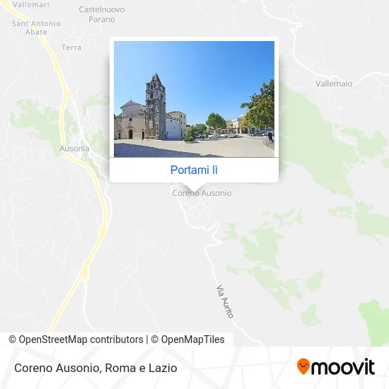 Mappa Coreno Ausonio