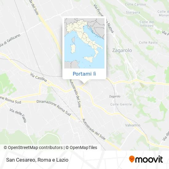 Mappa San Cesareo