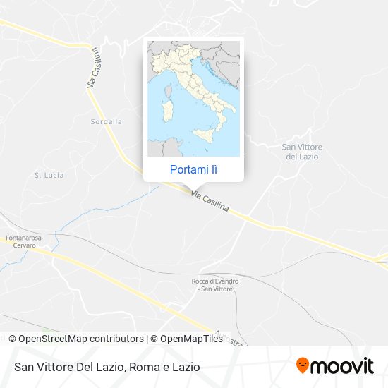 Mappa San Vittore Del Lazio