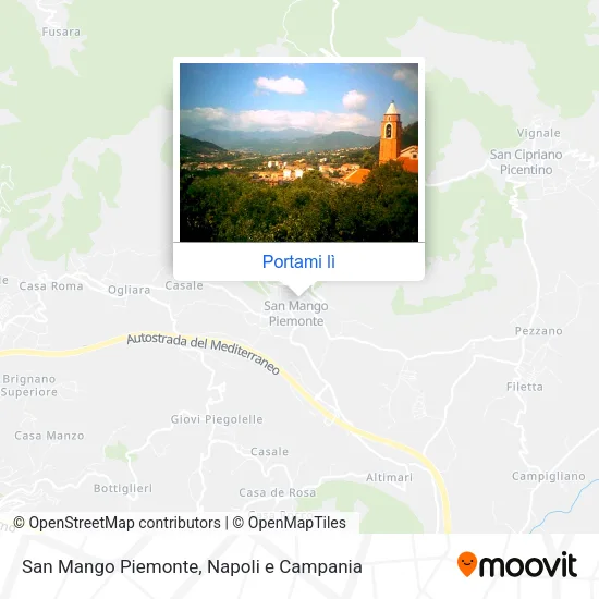 Mappa San Mango Piemonte