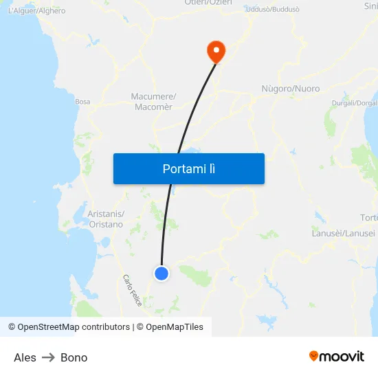 Ales to Bono map
