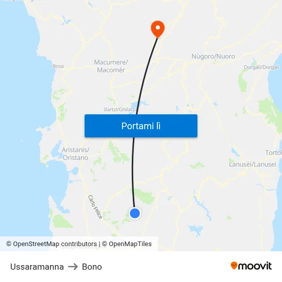 Ussaramanna to Bono map