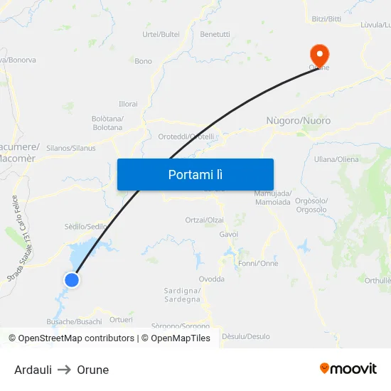 Ardauli to Orune map