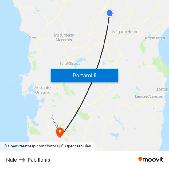 Nule to Pabillonis map
