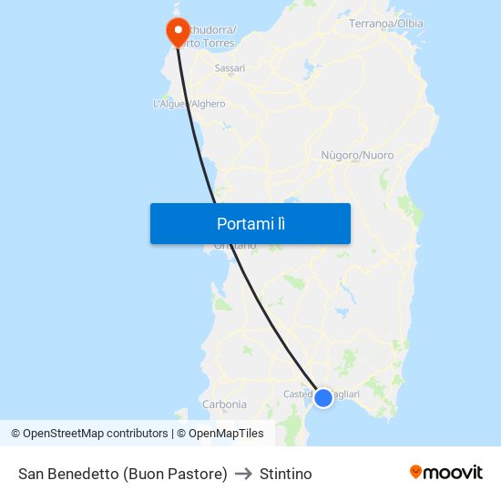 San Benedetto (Buon Pastore) to Stintino map