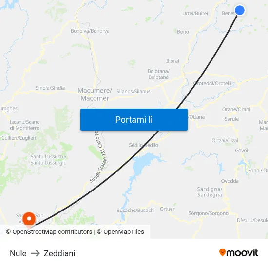 Nule to Zeddiani map
