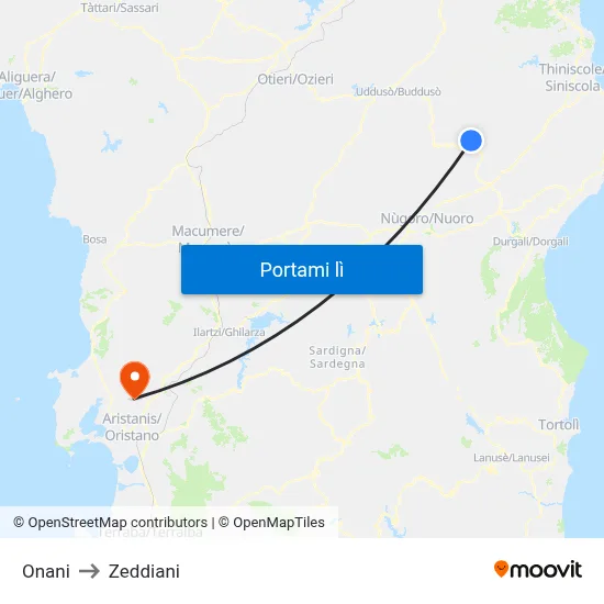 Onani to Zeddiani map