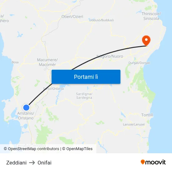 Zeddiani to Onifai map