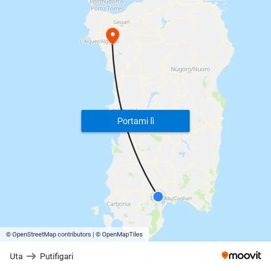 Uta to Putifigari map