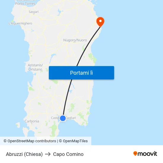 Abruzzi (Chiesa) to Capo Comino map