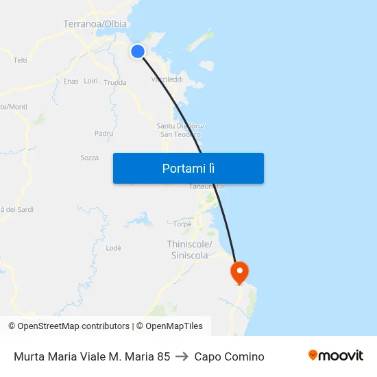 Murta Maria Viale M. Maria 85 to Capo Comino map