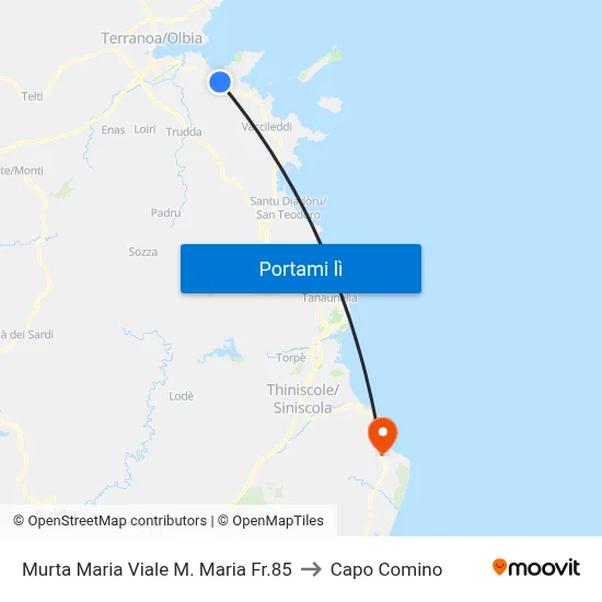 Murta Maria Viale M. Maria Fr.85 to Capo Comino map
