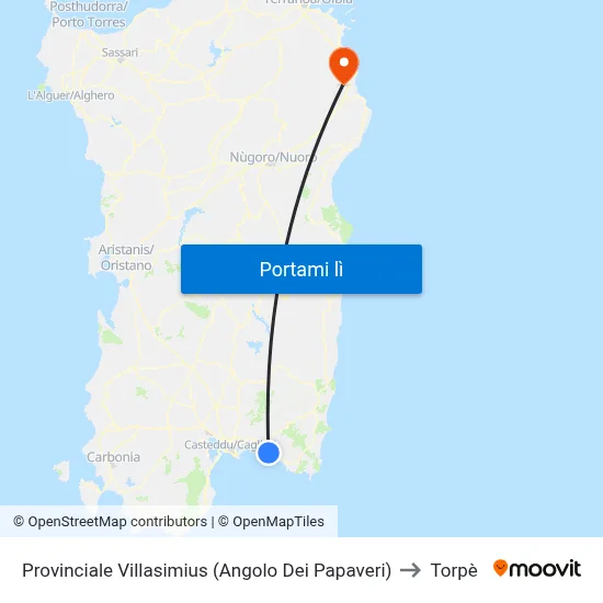 Provinciale Villasimius (Angolo Dei Papaveri) to Torpè map