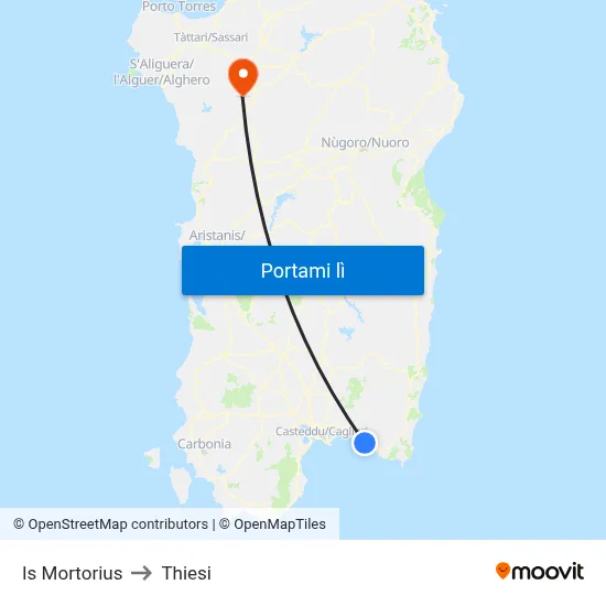Is Mortorius to Thiesi map