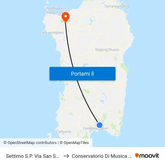 Settimo S.P. Via San Salvatore Fr. 105 to Conservatorio Di Musica "L. Canepa" map